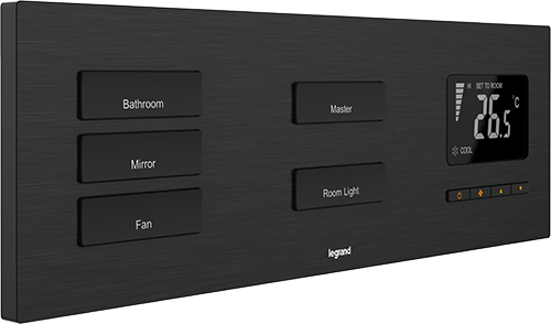 Bảng điều khiển RCU Legrand dòng E5 nhôm anode không viền
